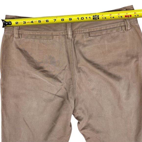 J. Crew City Fit Wide Leg Chinos Khaki Tan Size 12 Cuffed - Picture 12 of 12